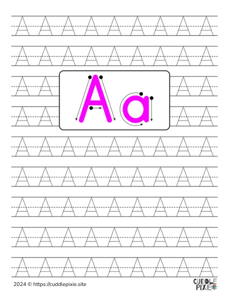 Free Printable Alphabet Tracing Worksheets for Kids
