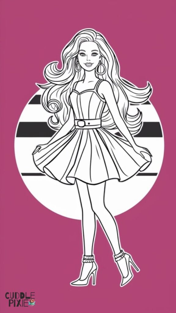 Classic Barbie Coloring Pages