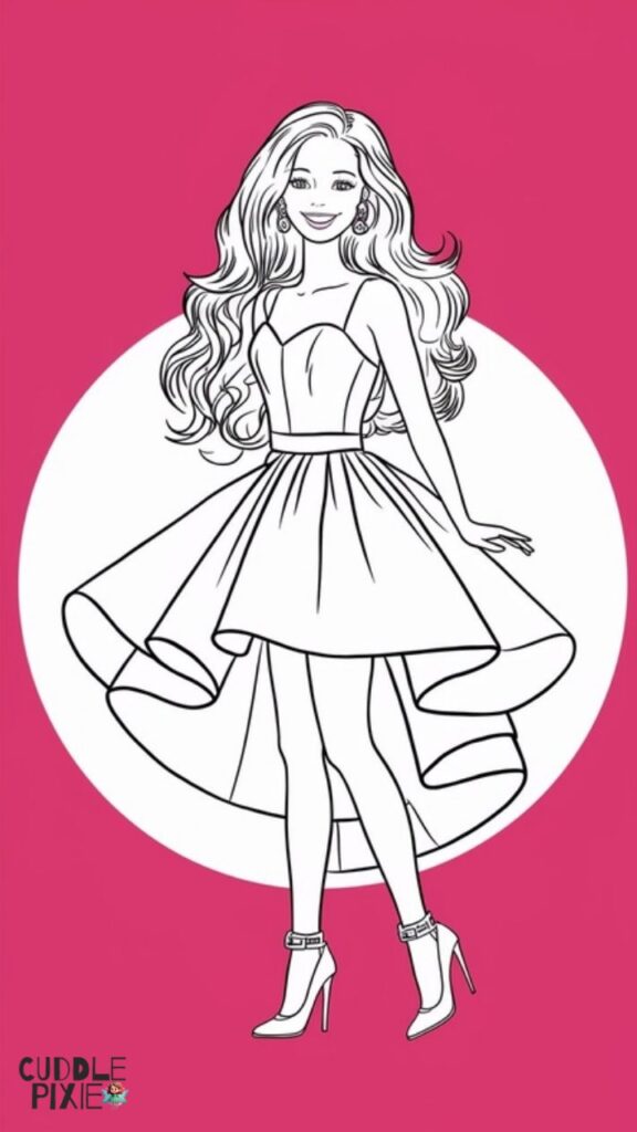 Classic Barbie Coloring Pages