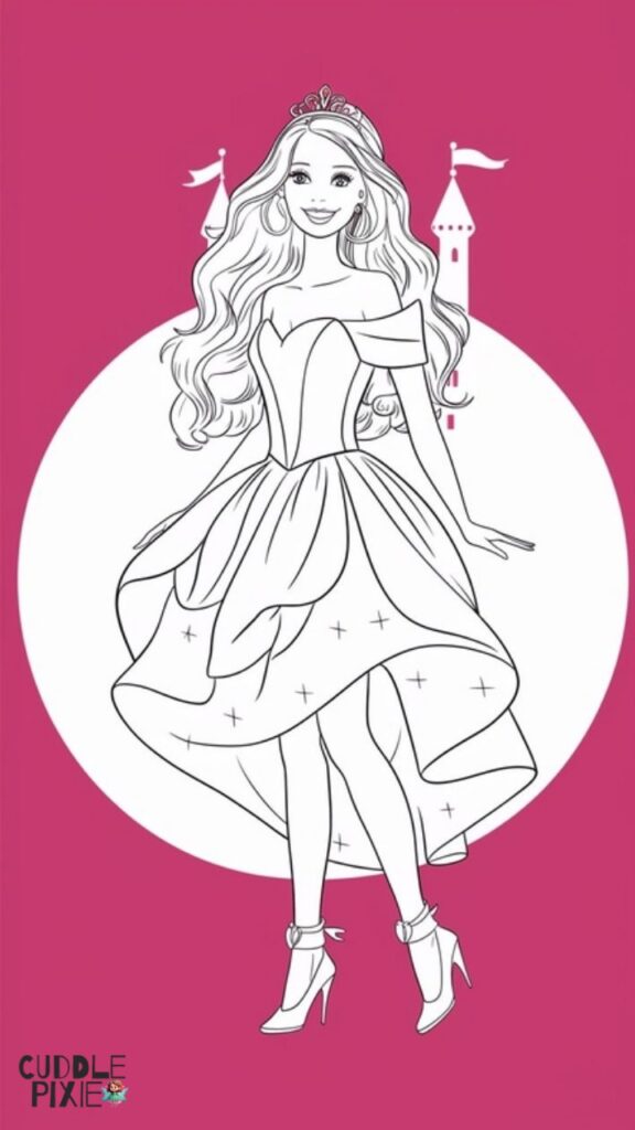 Classic Barbie Coloring Pages