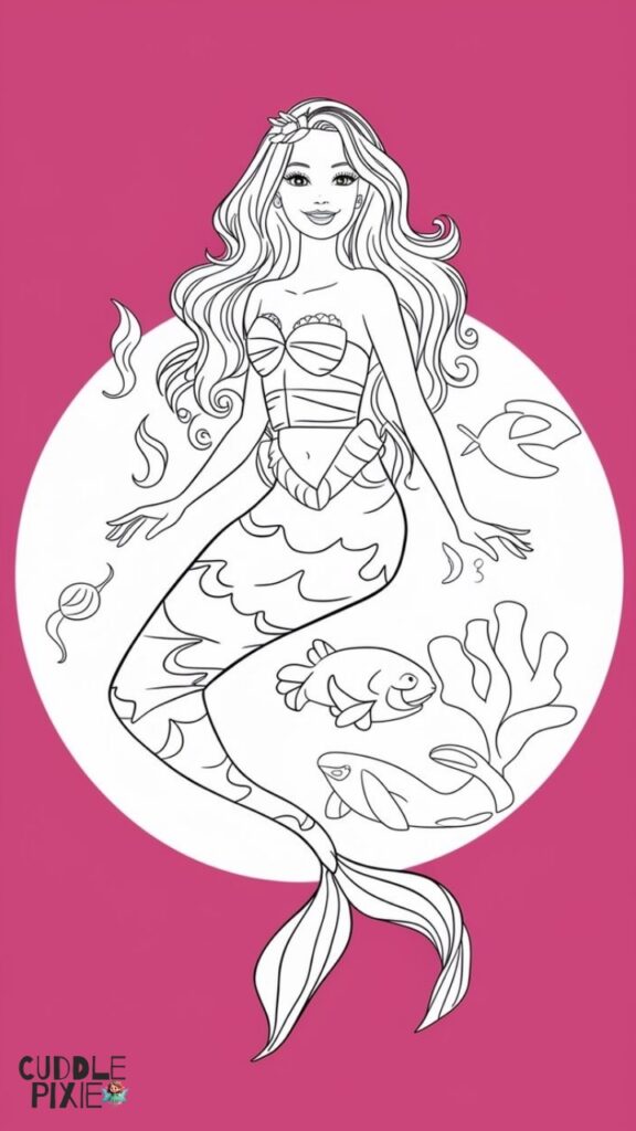 Fantasy Barbie Coloring Pages