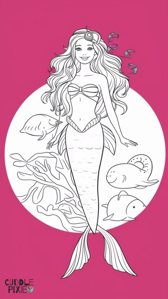 Fantasy Barbie Coloring Pages