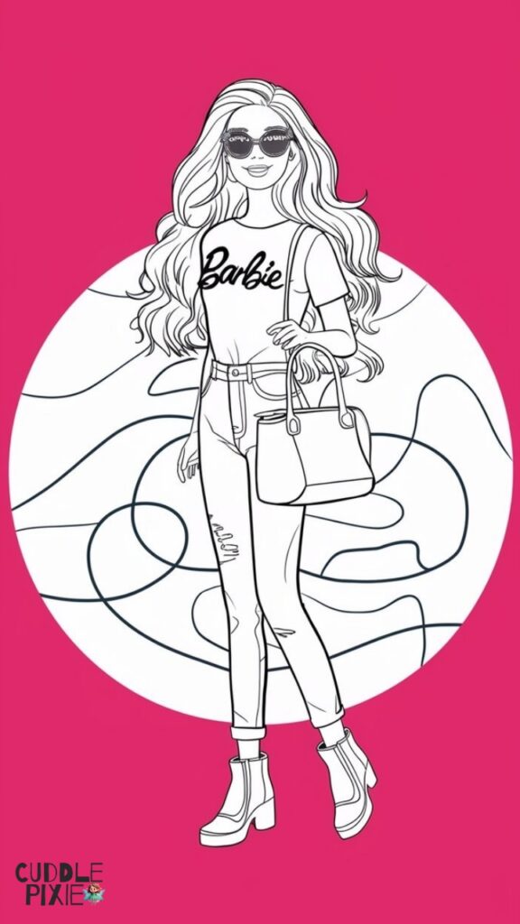 Trendy Barbie Coloring Pages