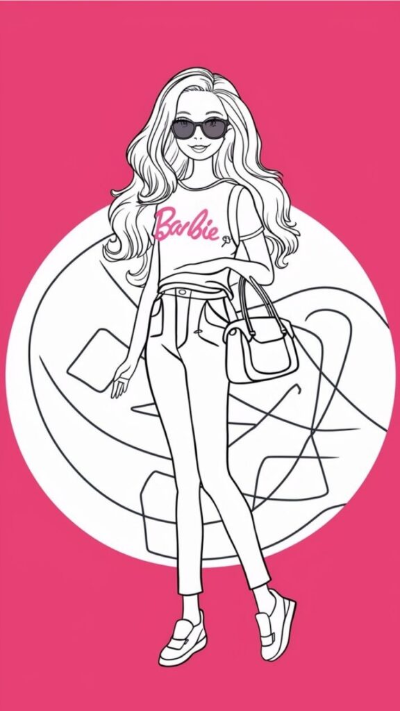 Modern Trendy Barbie Coloring Pages