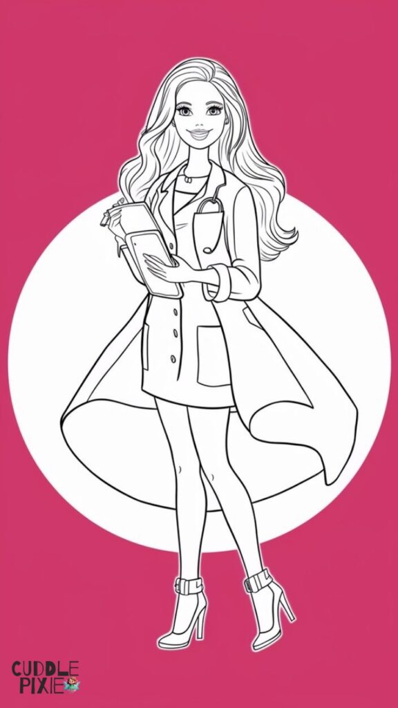 Doctor Barbie Coloring Pages