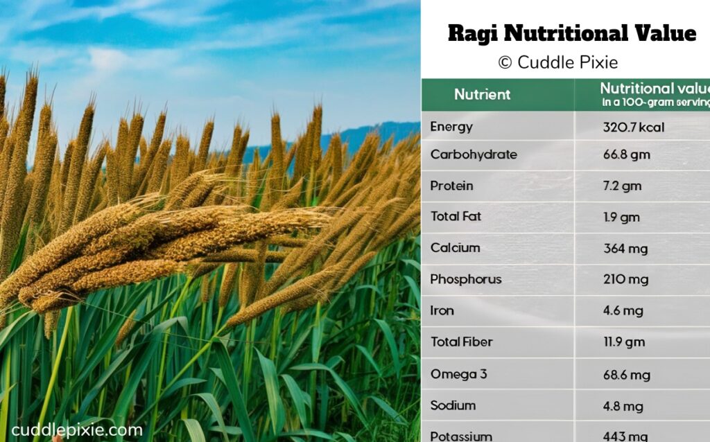 Nutritional value of ragi