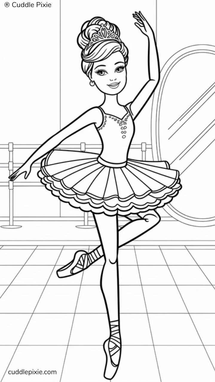 18 Barbie Coloring Pages for Kids: Download & Print for Free | Cuddle Pixie