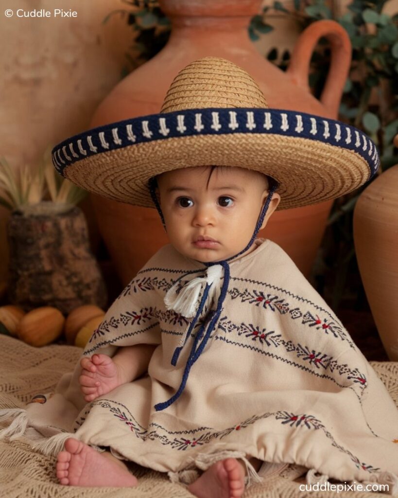 Traditional cute Mexican boy