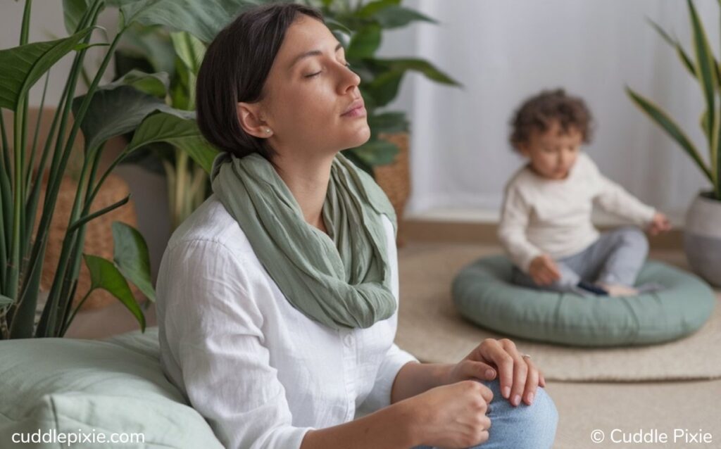 Mother relaxing