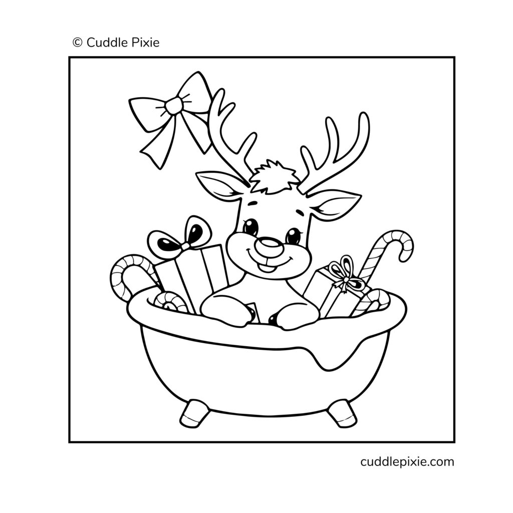 Christmas Animals Coloring sheets