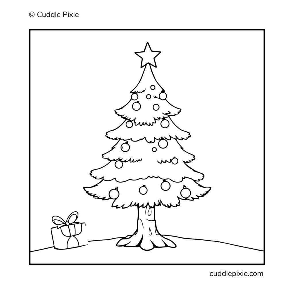 Christmas Trees Coloring Page