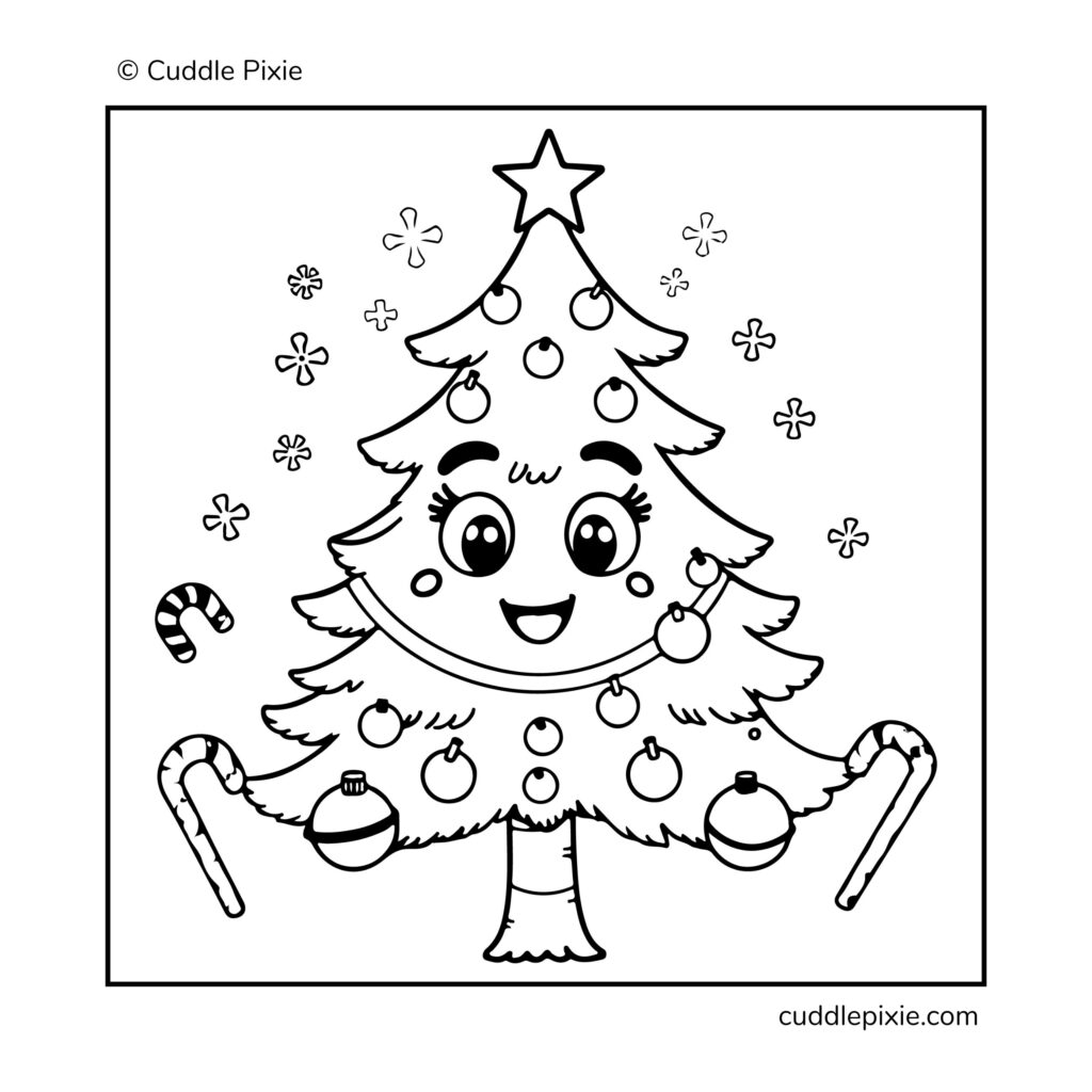 Christmas Trees Coloring sheet