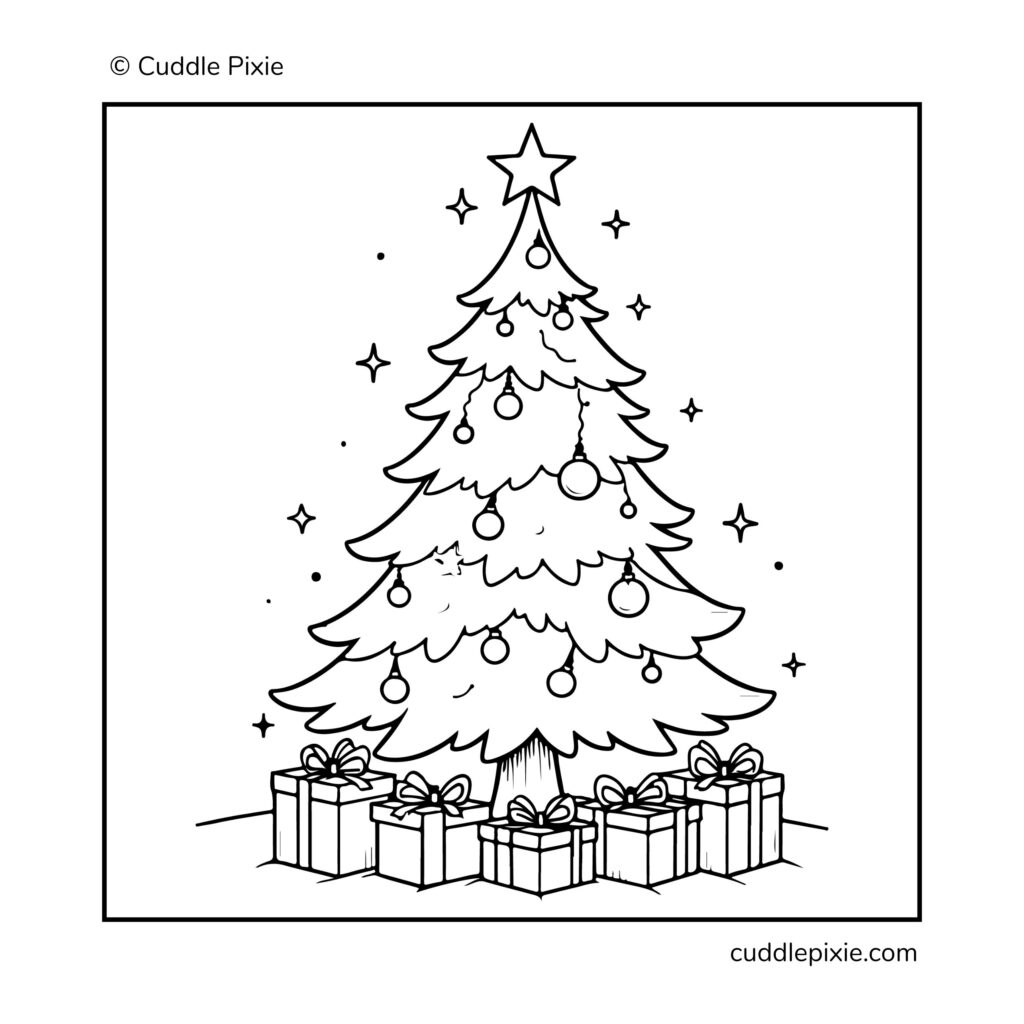 Christmas Trees Coloring sheets