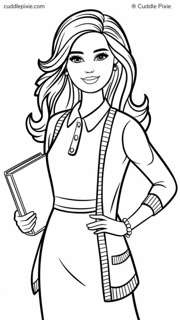 Teacher Barbie Coloring sheets