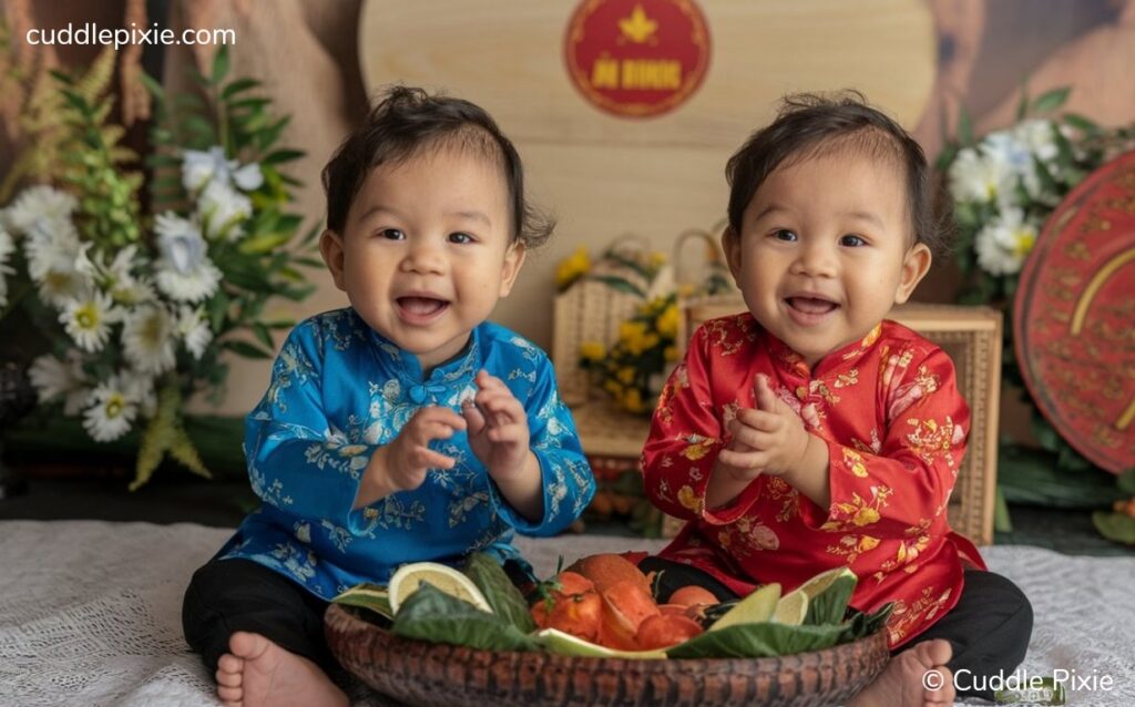 Vietnamese Baby twins boy